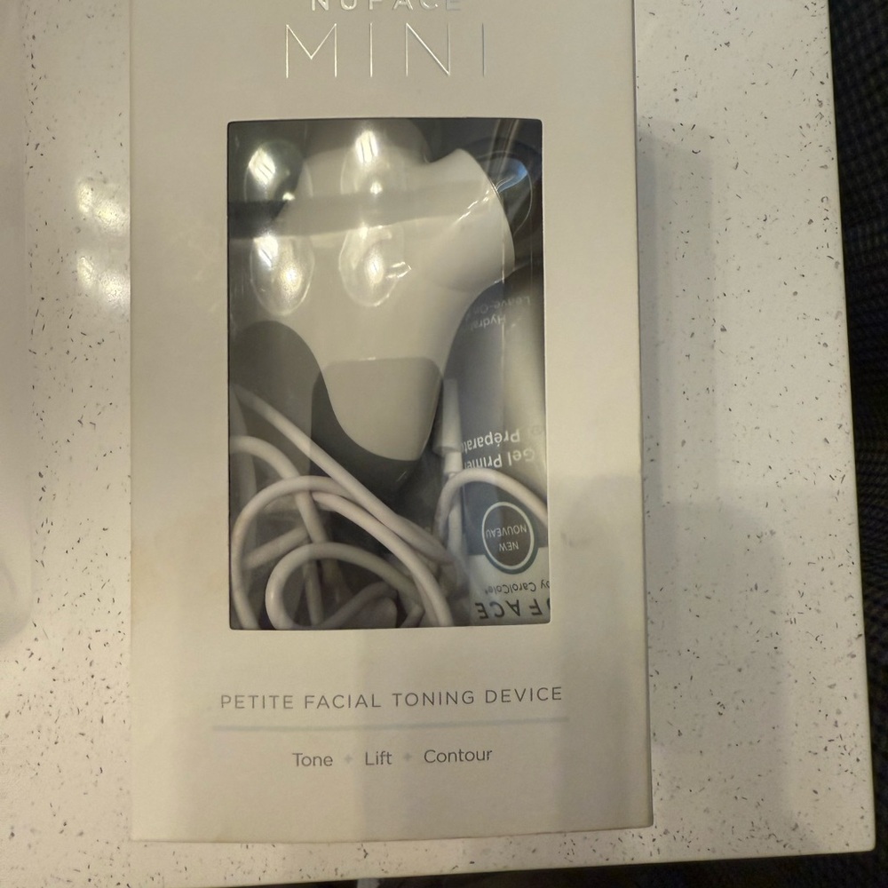 NuFace Mini Petite Facial Toning Device in White with Microwand